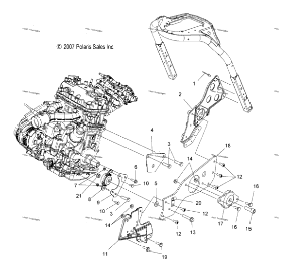 Engine, Mounting, Lh