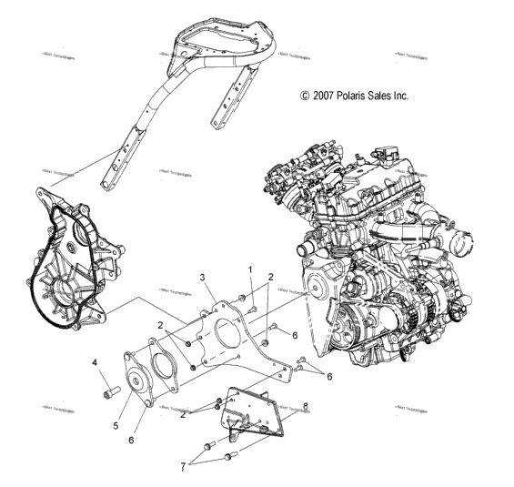 Engine, Mounting, Rh & Front