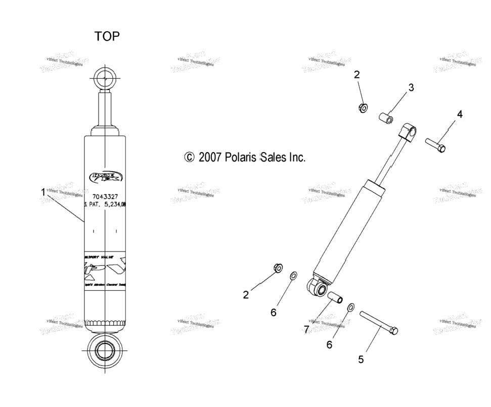 Suspension, Shock, Rear Track (49Snowshockrear)
