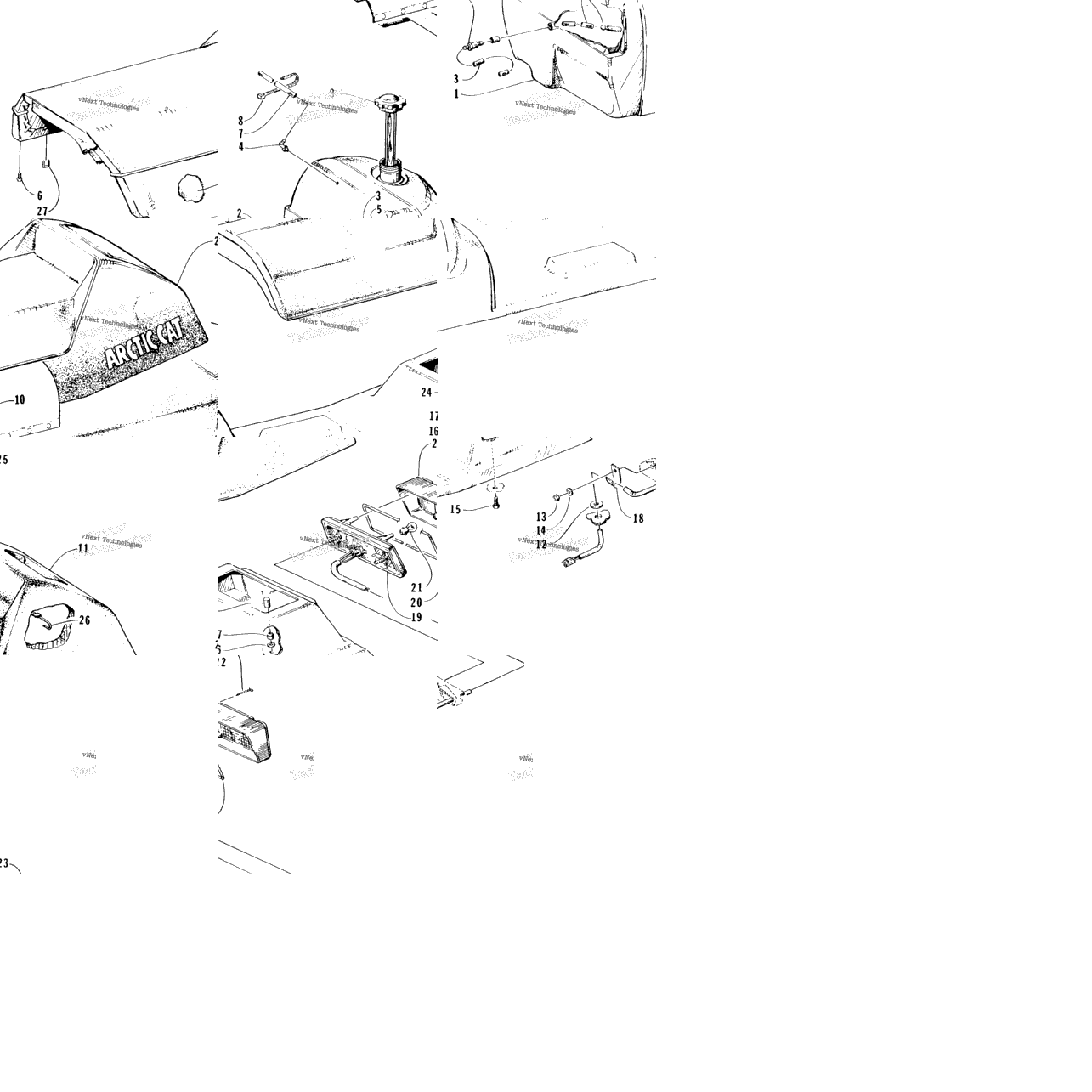 Gas Tank, Seat, And Taillight Assembly