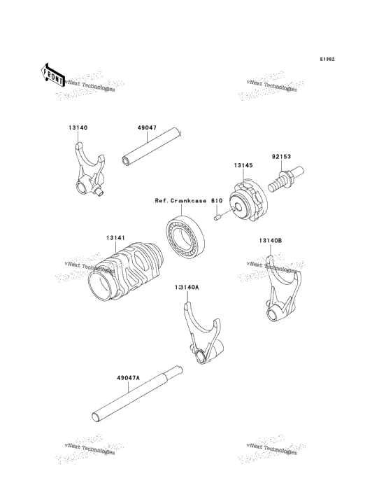 Gear Change Drum/Shift Fork(S)