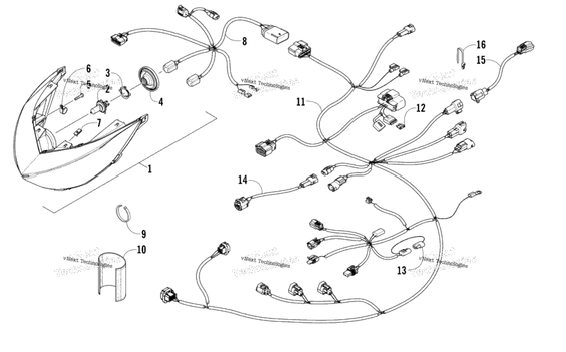 Headlight And Wiring Assemblies