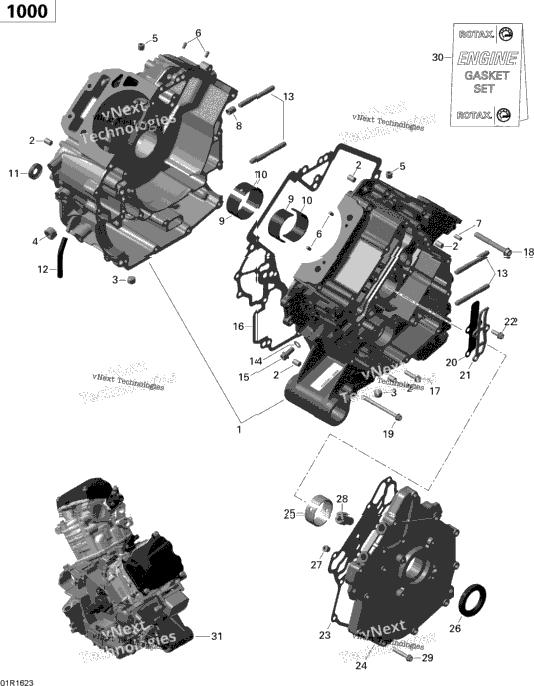 Crankcase - 1000 Efi