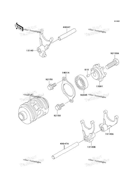 Gear Change Drum/Shift Fork(S)