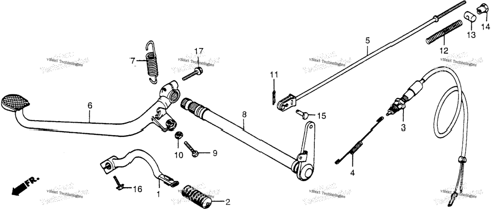 Brake Pedal + Change Pedal