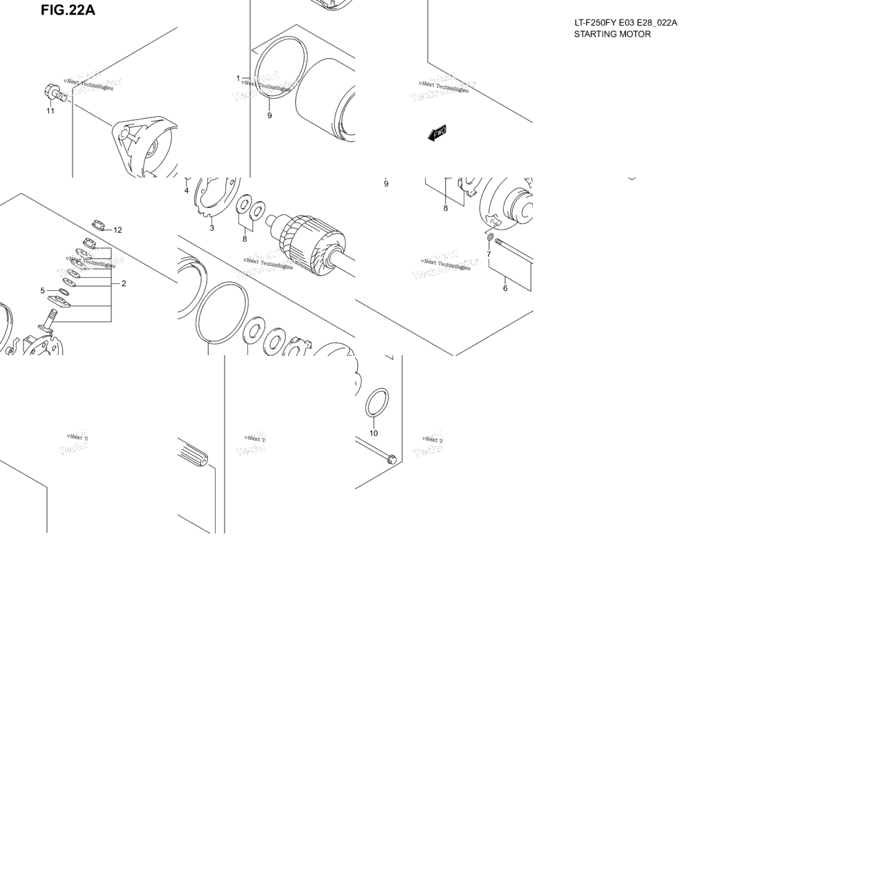 Starting Motor (Model Y/K1/K2)