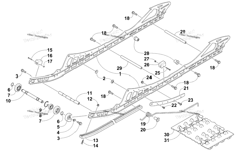 Slide Rail And Track Assembly