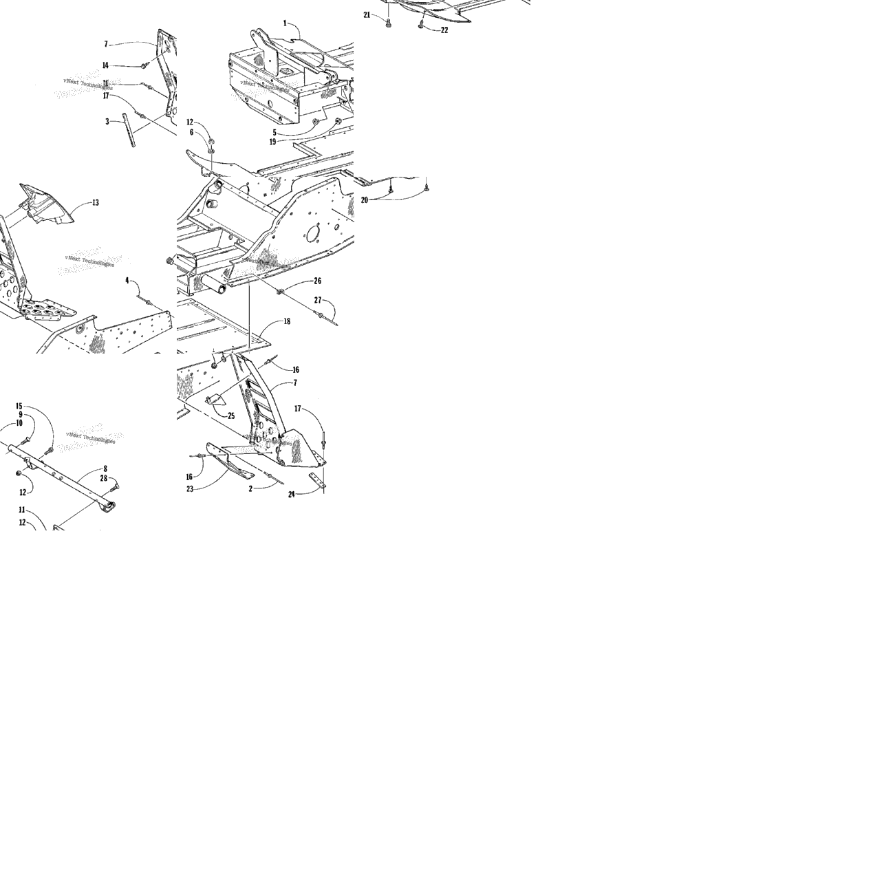 Front Frame And Footrest Assembly