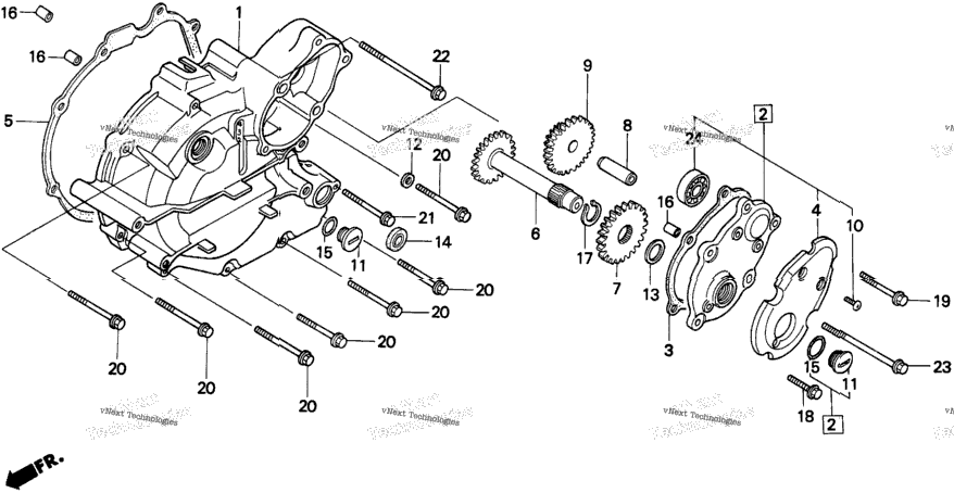 300 Fw Left Crankcase Cover