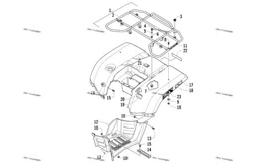 Rear Rack, Body Panel, And Footwell Assemblies