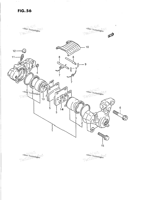 Rear Caliper (Model K/L/M/N)