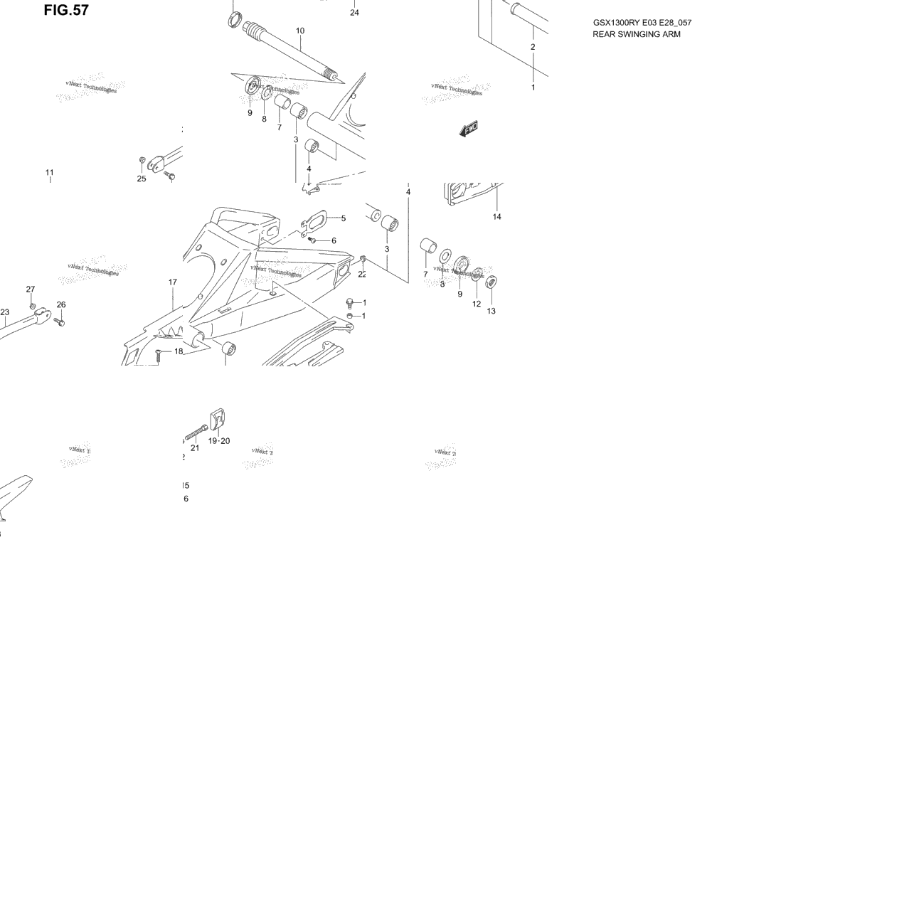 Rear Swinging Arm (Model X/Y/K1/K2)