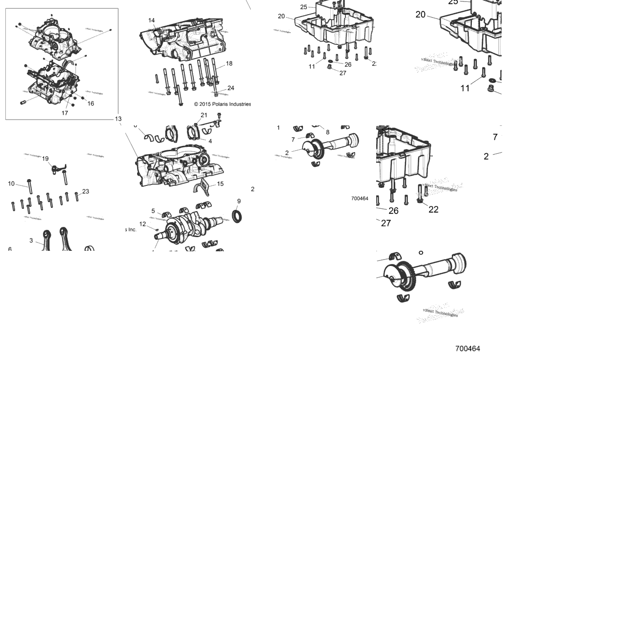 Engine, Crankcase And Crankshaft