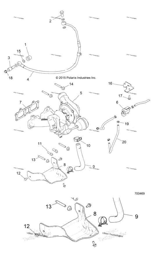 Engine, Turbo Charger Mounting