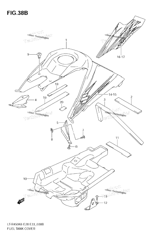Fuel Tank Cover (Model K9)