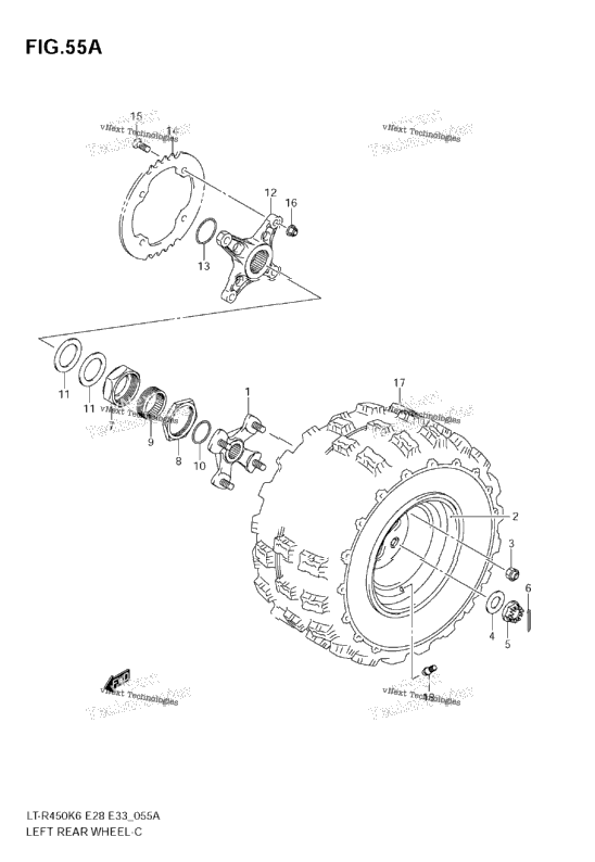 Left Rear Wheel (Model K8/K9)
