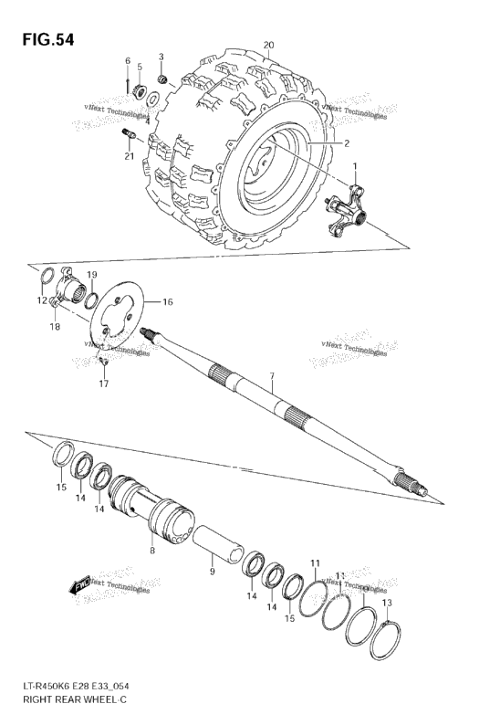Right Rear Wheel (Model K6/K7)