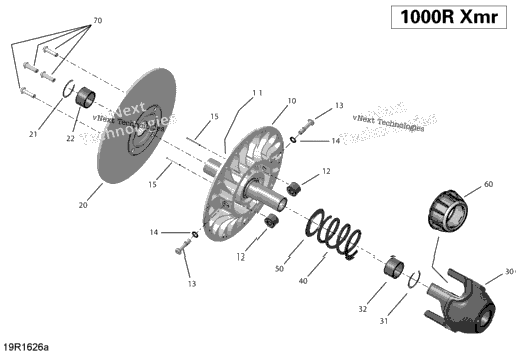 Transmission, Driven Pulley - Xmr