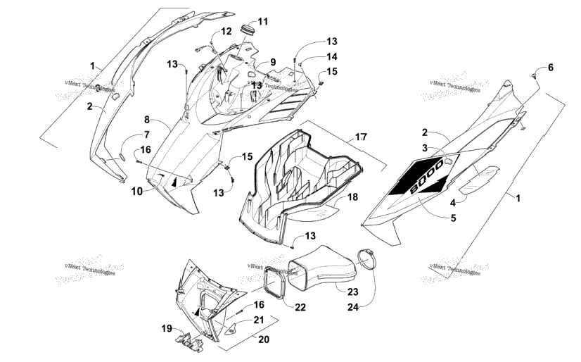 Hood And Air Intake Assembly