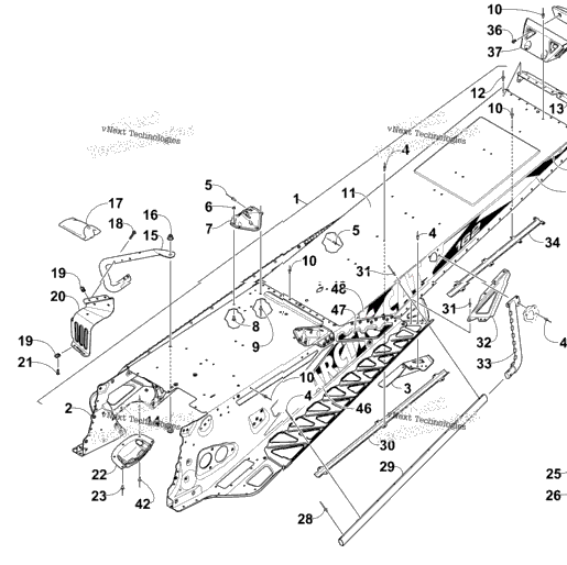Tunnel, Rear Bumper, And Snowflap Assembly
