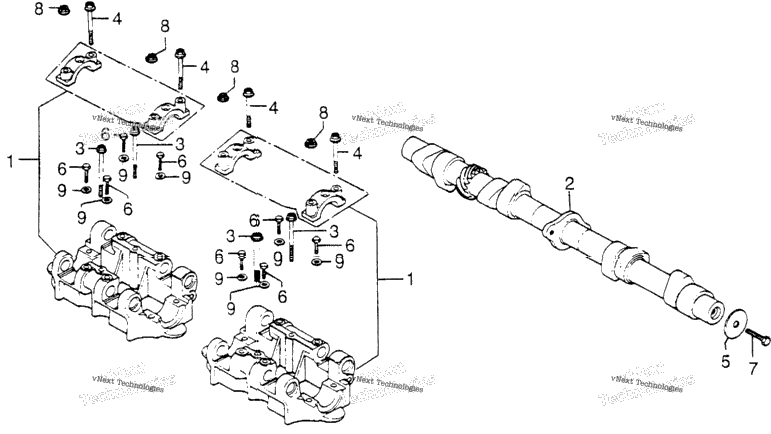 Camshaft + Camshaft Holder