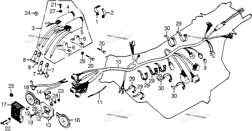Wire Harness + Horn