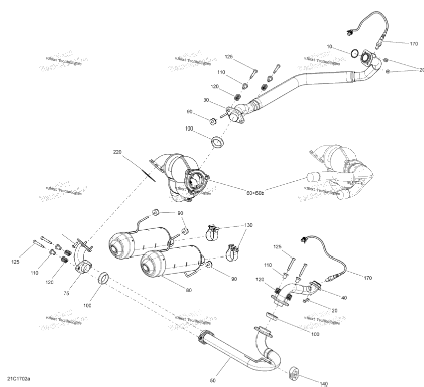 Exhaust System - 1000R Efi