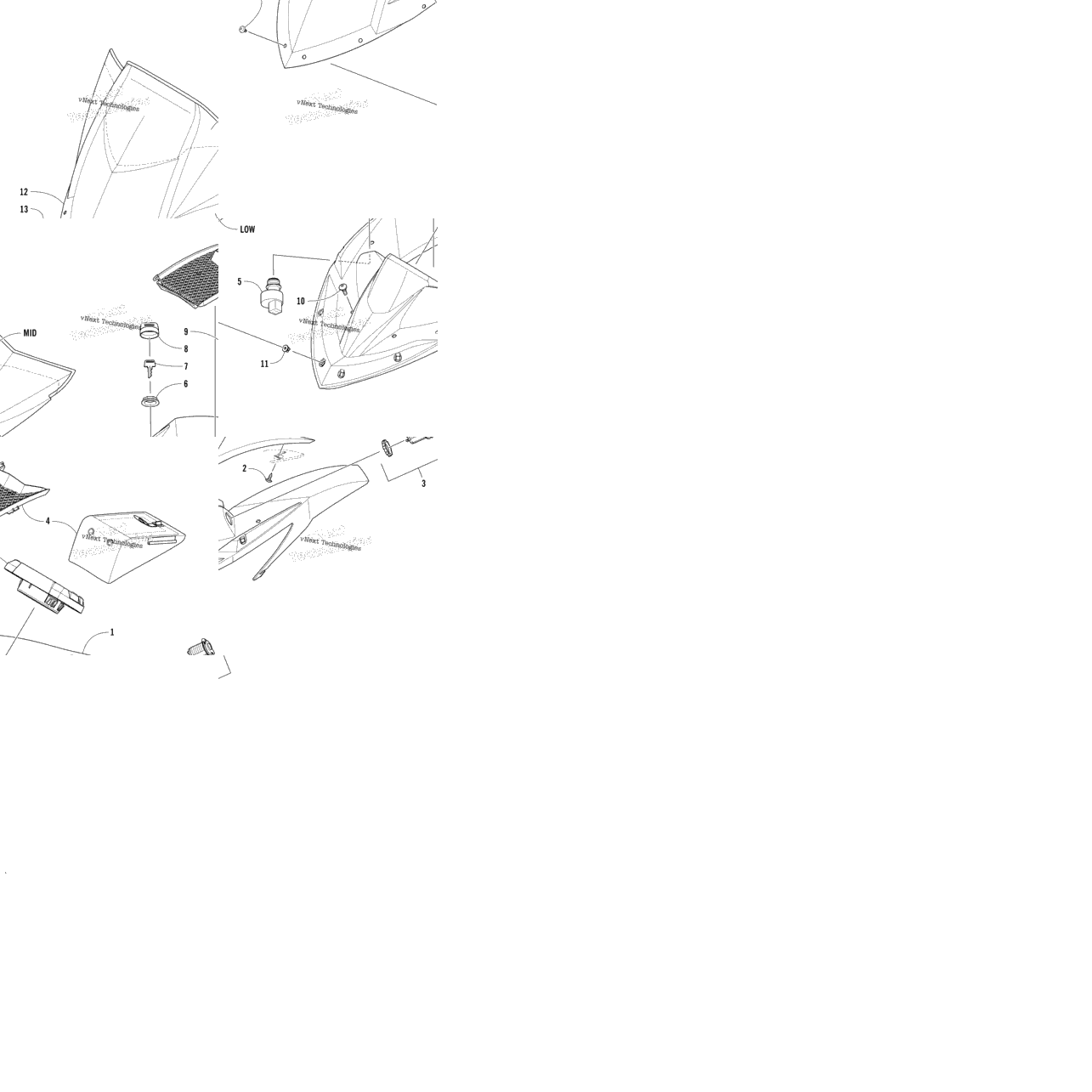 Windshield And Instruments Assemblies