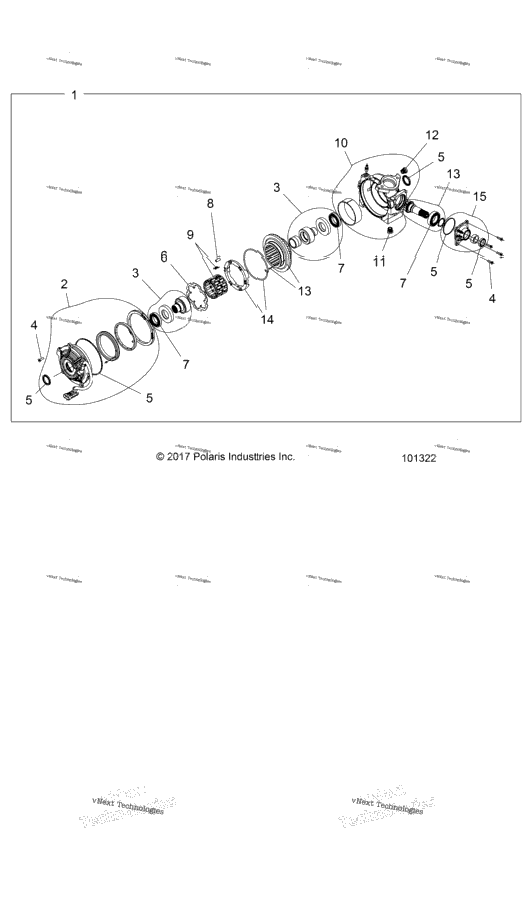 Drive Train, Front Gearcase Internals (101322)