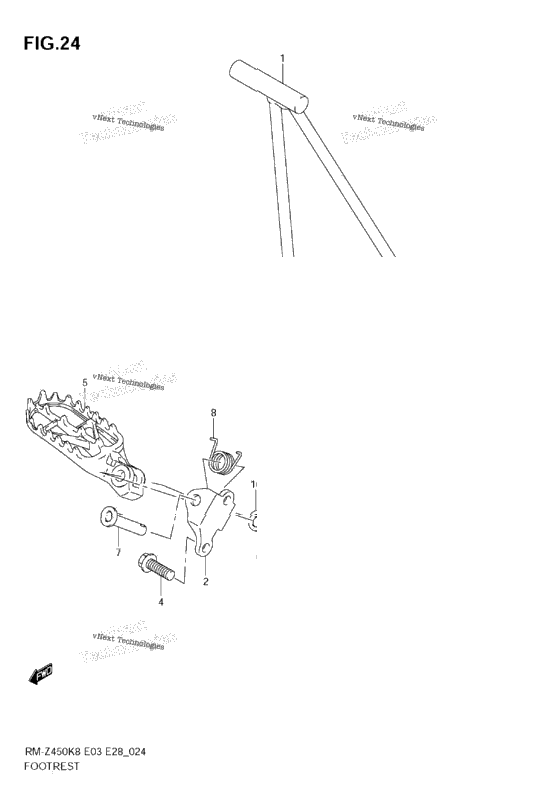 Footrest (Rm-Z450 K8/K9/L0)