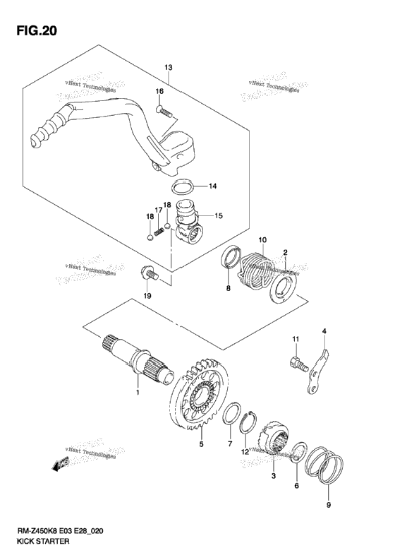 Kick Starter (Rm-Z450 K8/K9)