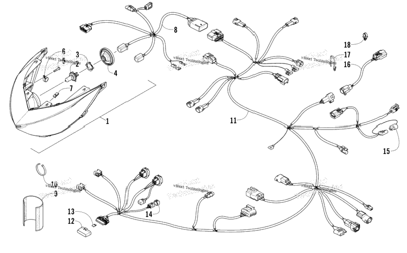 Headlight And Wiring Assemblies