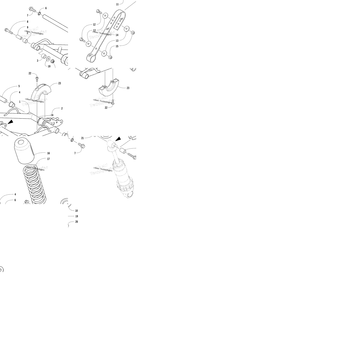 Rear Suspension Front Arm Assembly