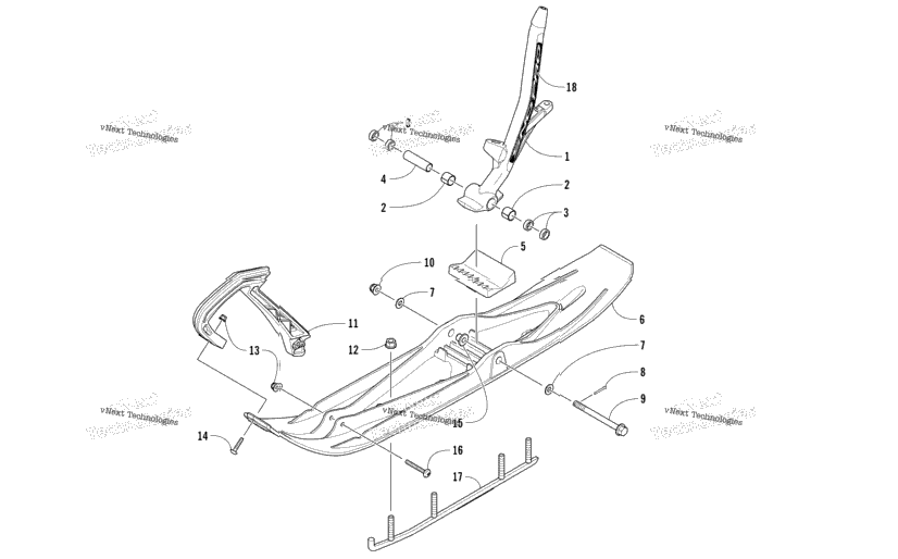 Ski And Spindle Assembly