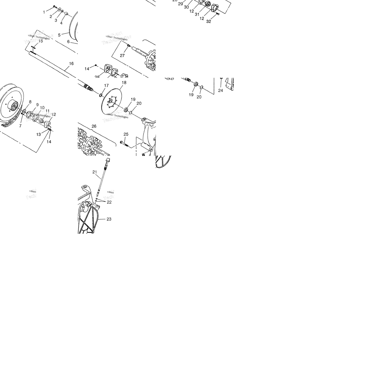 Drive Train 700 Rmk 0970966, 700 Sks , & European 700 Sks E970566