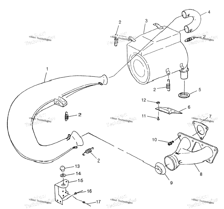 Exhaust System 700 Rmk 0970966, 700 Sks & European 700 Sks E97056