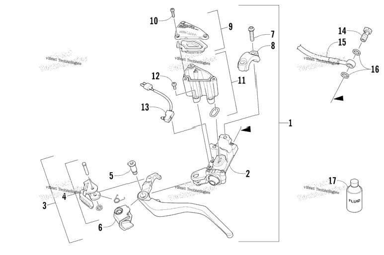 Hydraulic Brake Control Assembly