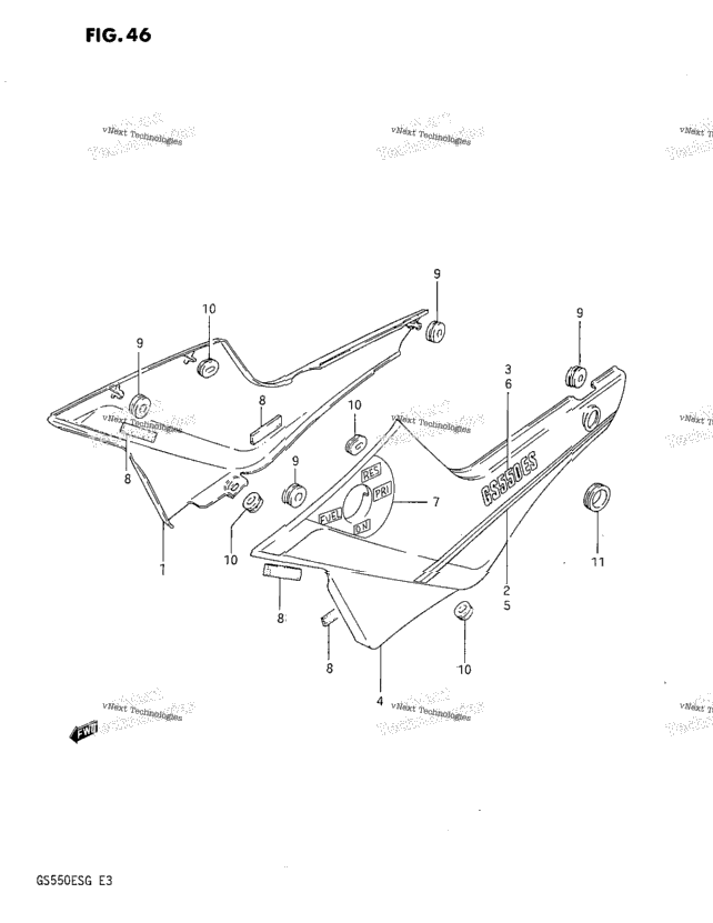 Frame Cover (Gs550es3/Ese)