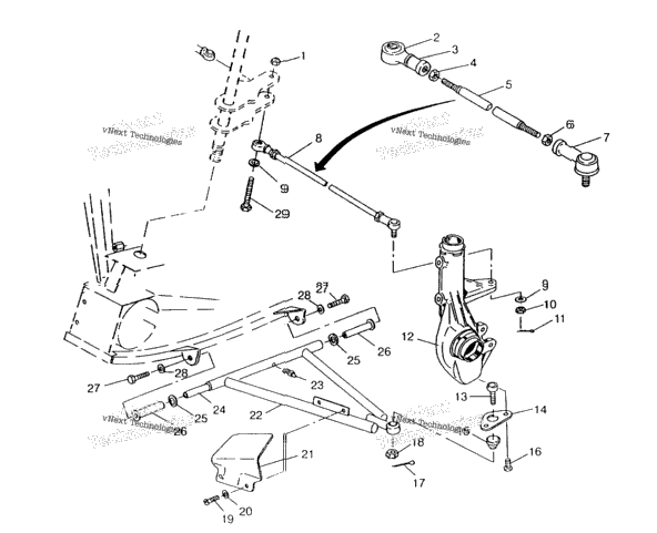 Aarm/Strut Mounting 6X6 400L, Swedish & Norwegian N948740