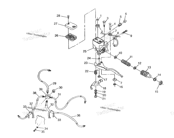 Controls Master Cylinder/Brake Line 6X6 400L, Swedish & Norweg