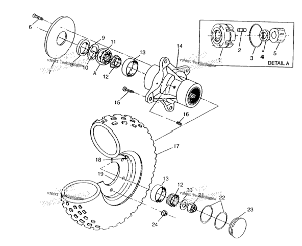 Front Wheel Assembly 6X6 400L, Swedish & Norwegian N948740