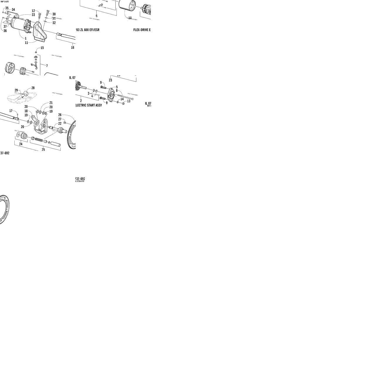 Flex-Drive Starter Motor Assembly