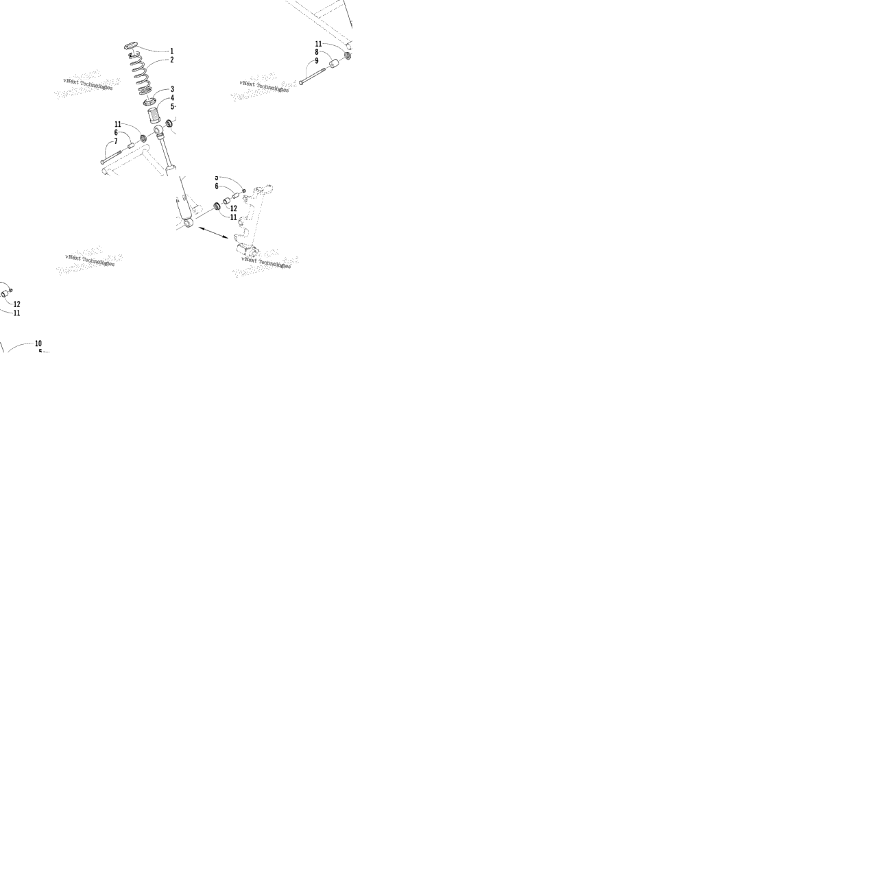 Front Suspension Shock Absorber Assembly
