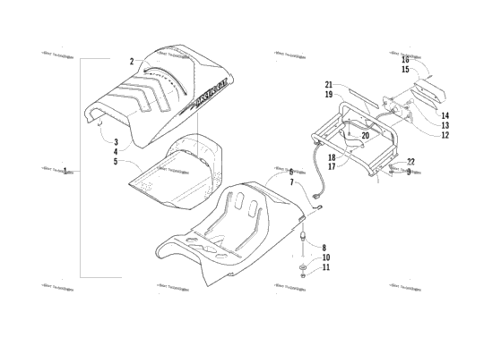 Seat, Rack, And Taillight Assembly