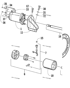 Flex-Drive Starter Motor Assembly (Optional)