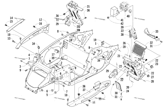 Front Frame And Footrest Assembly