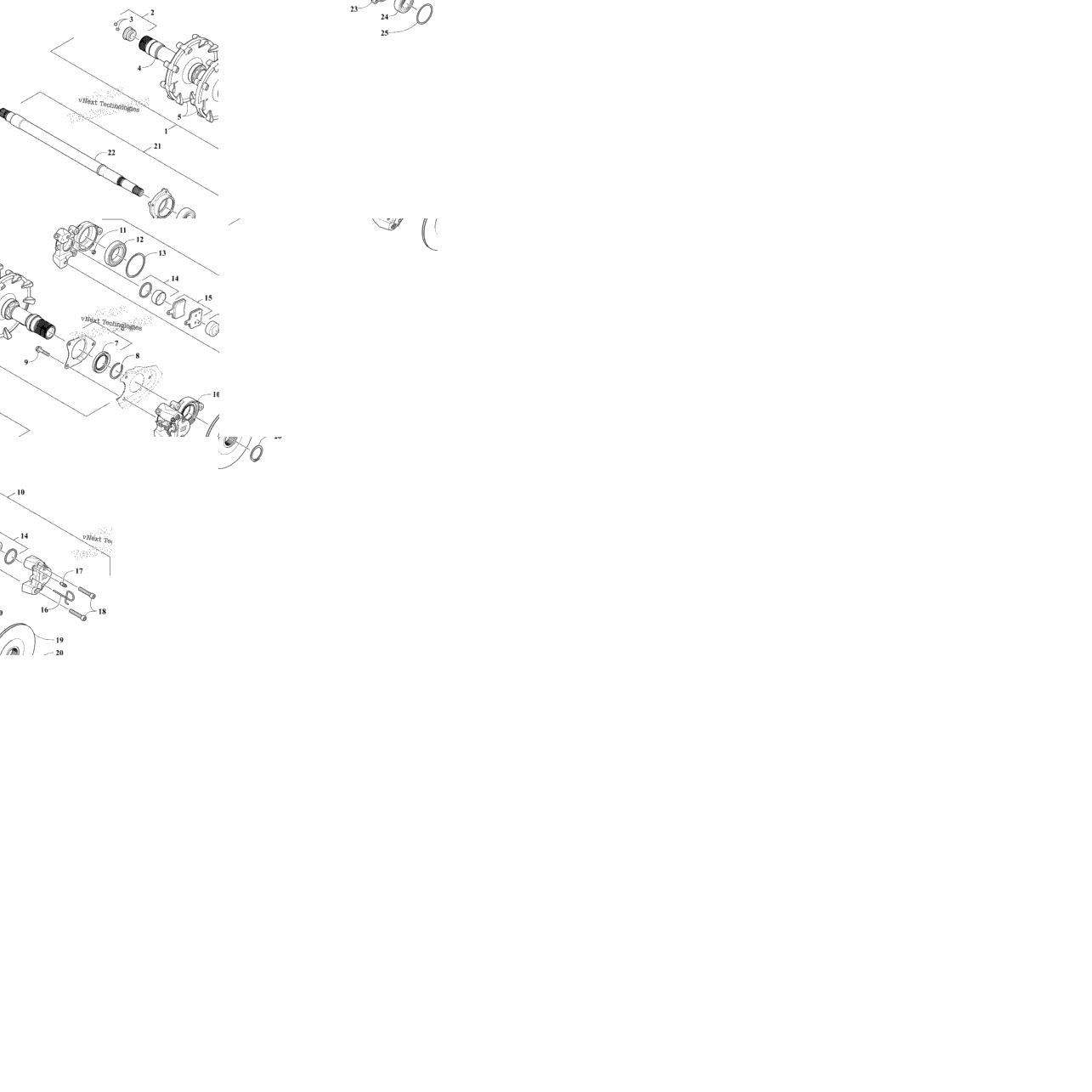 Drive Train Shafts And Brake Assemblies