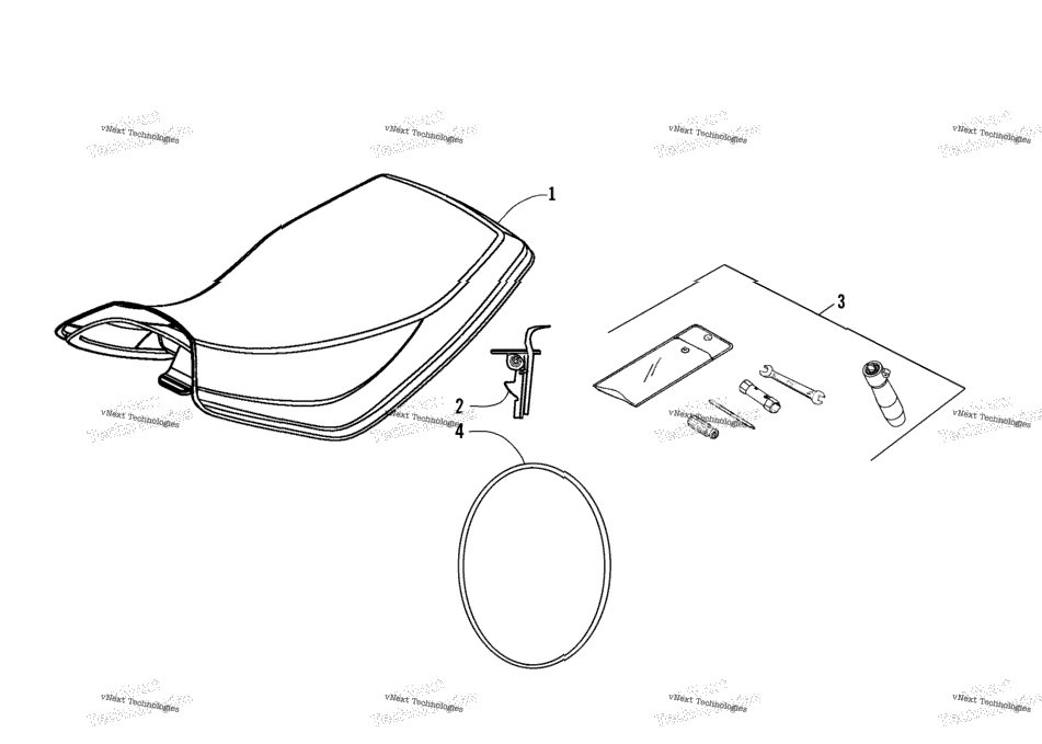 Seat And Tool Kit Assembly