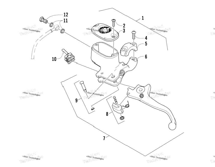 Hydraulic Hand Brake Assembly