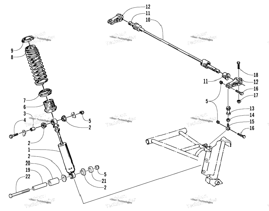 Shock Absorber And Sway Bar Assembly
